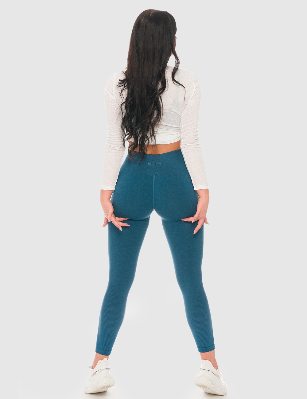 Legginsy Bezszwowe ContourFit Niebieskie - Gymhero