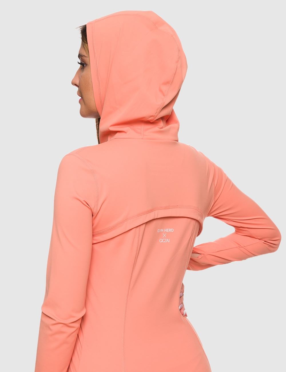 Bluza z suwakiem GHxQCZAJ  Pomarańczowa - Gymhero