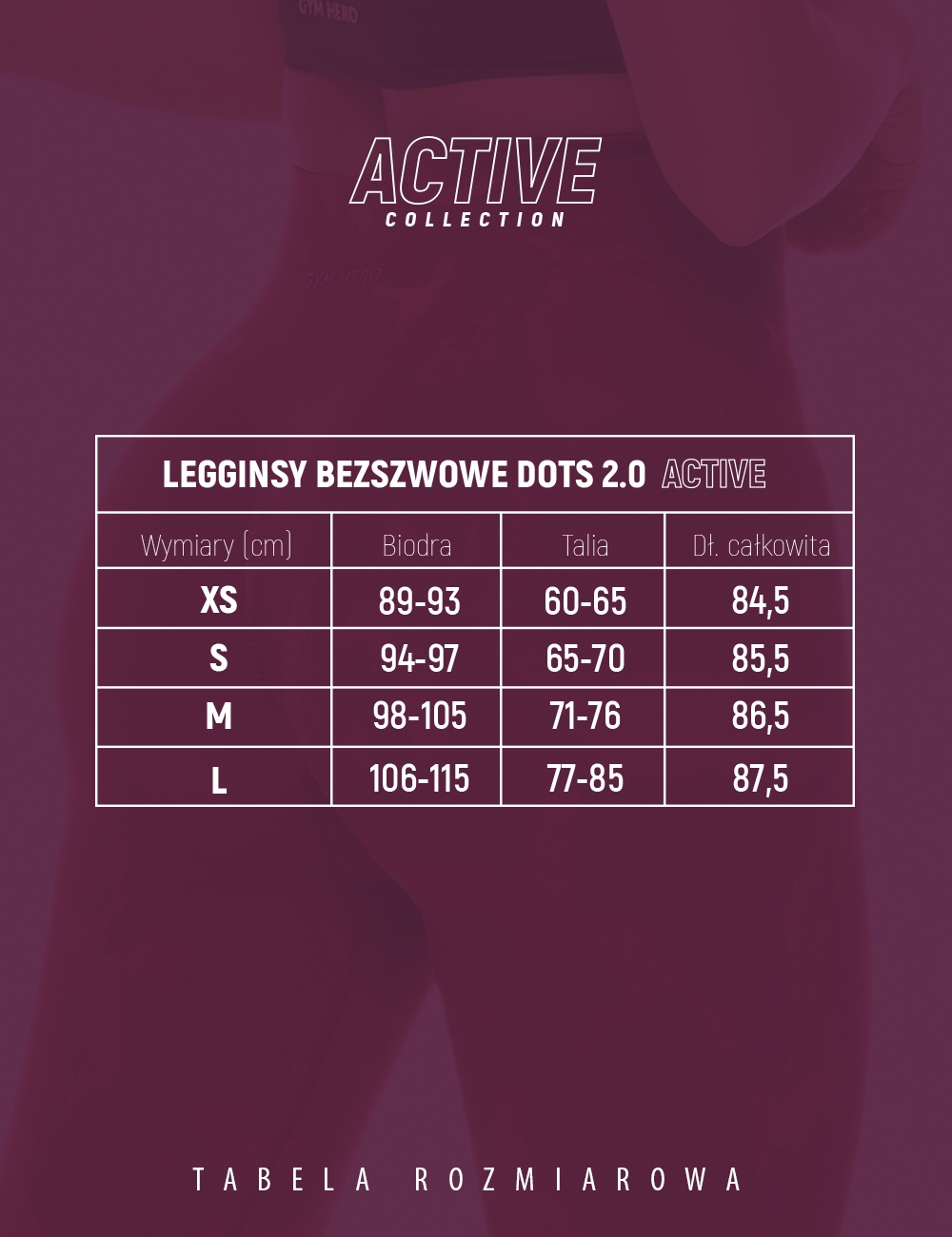 Legginsy sportowe Dots Bordo - Gymhero