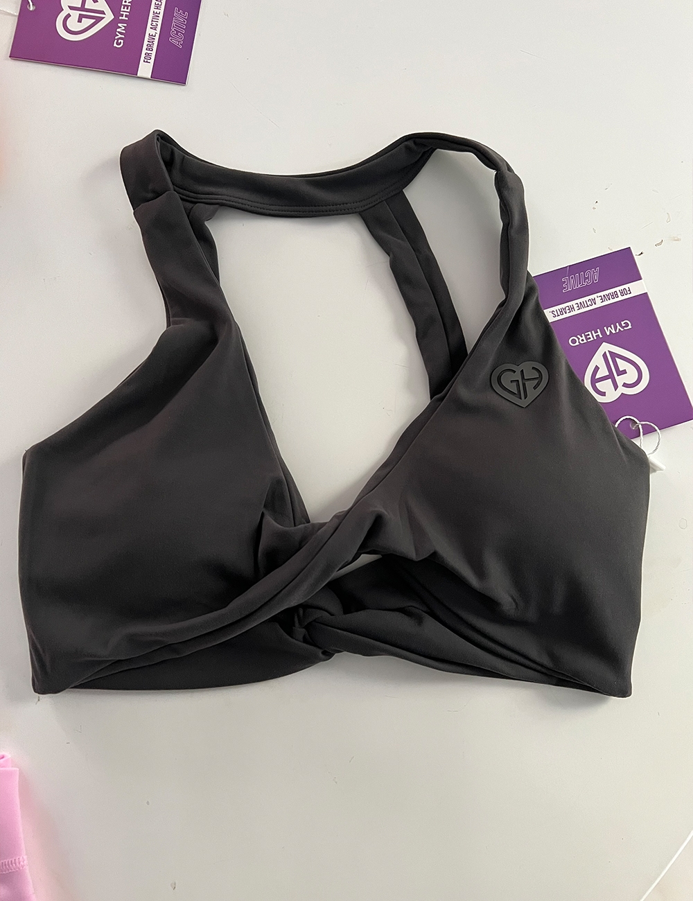 Stanik Sportowy Summer Twist Szary - Gymhero