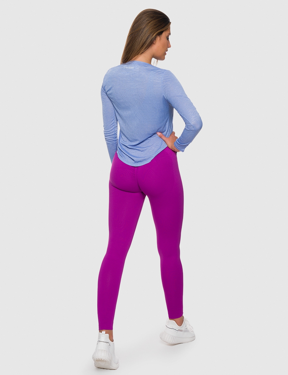 Longsleeve Sportowy Wave Niebieski - Gymhero