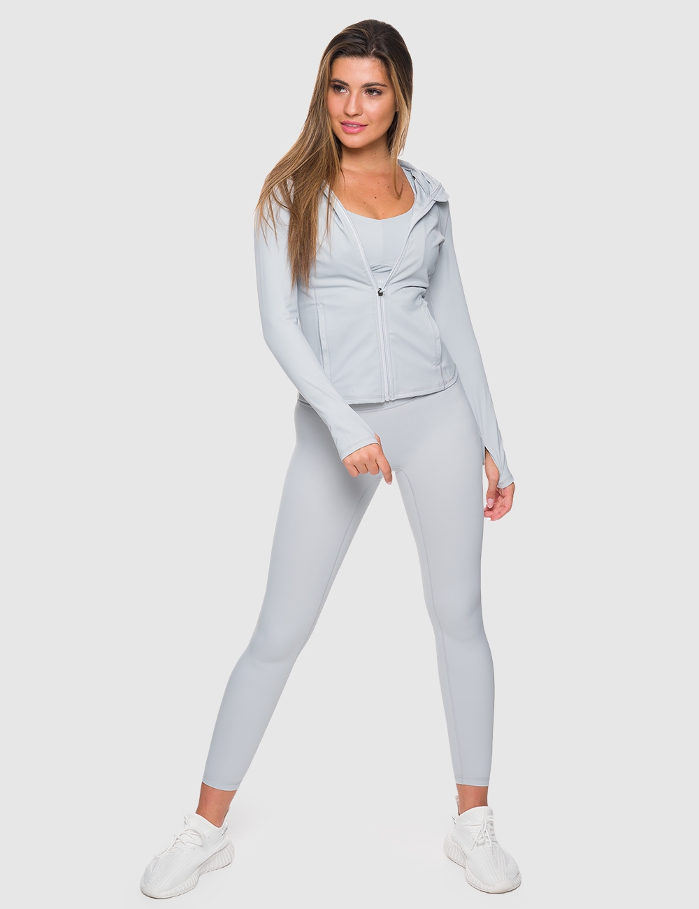 Legginsy Sportowe GHxQCZAJ Szare - Gymhero