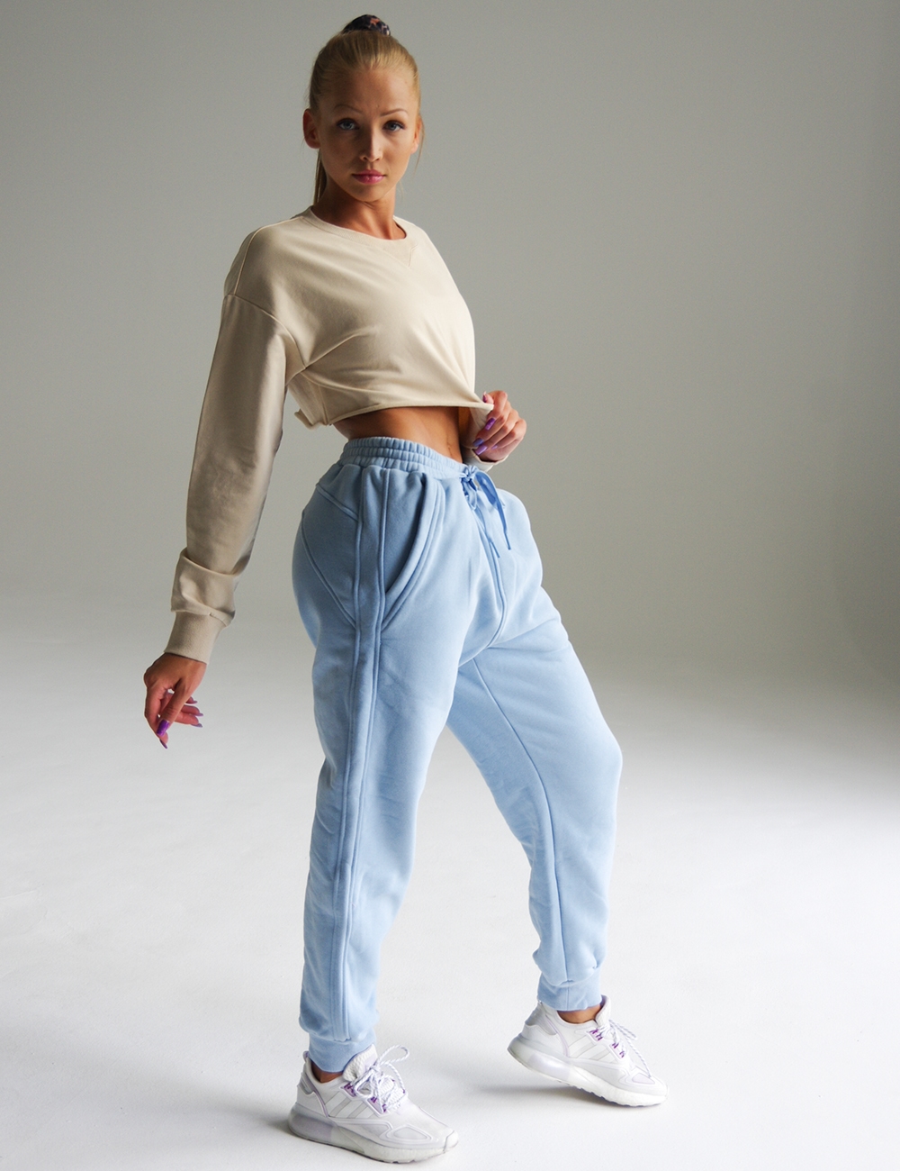 Spodnie dresowe baby blue - Gymhero