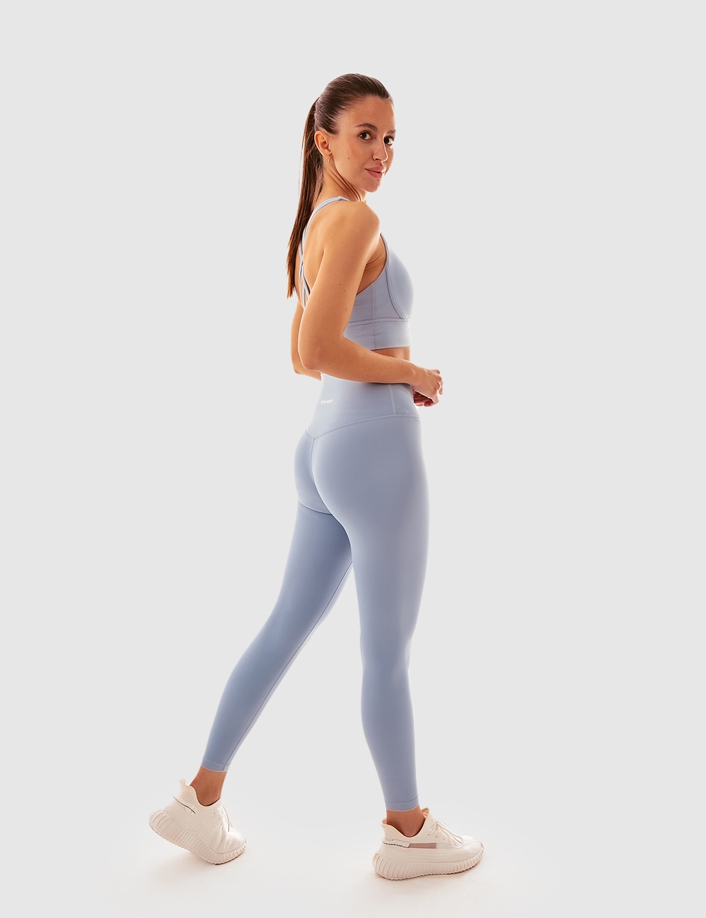 Legginsy sportowe z kieszonką Baby Blue - Gymhero
