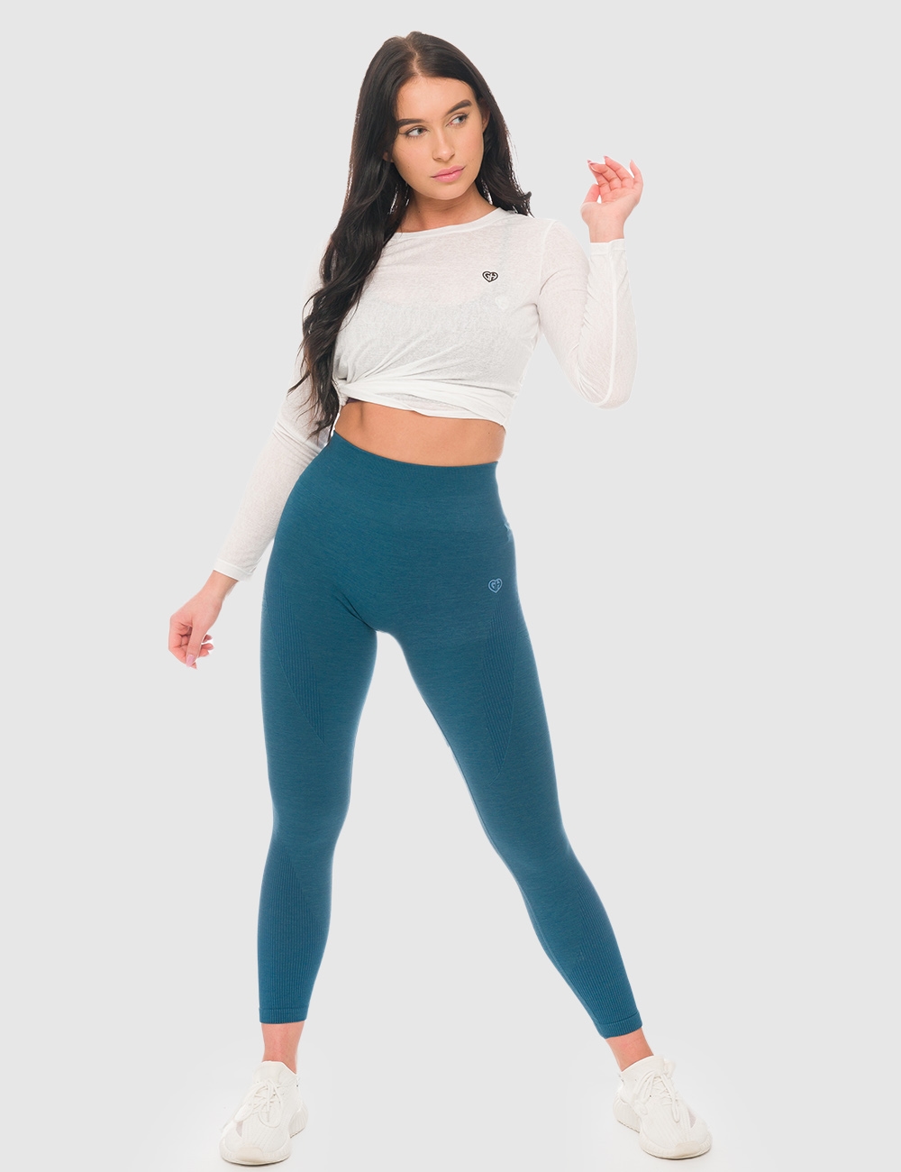 Legginsy Bezszwowe ContourFit Niebieskie - Gymhero