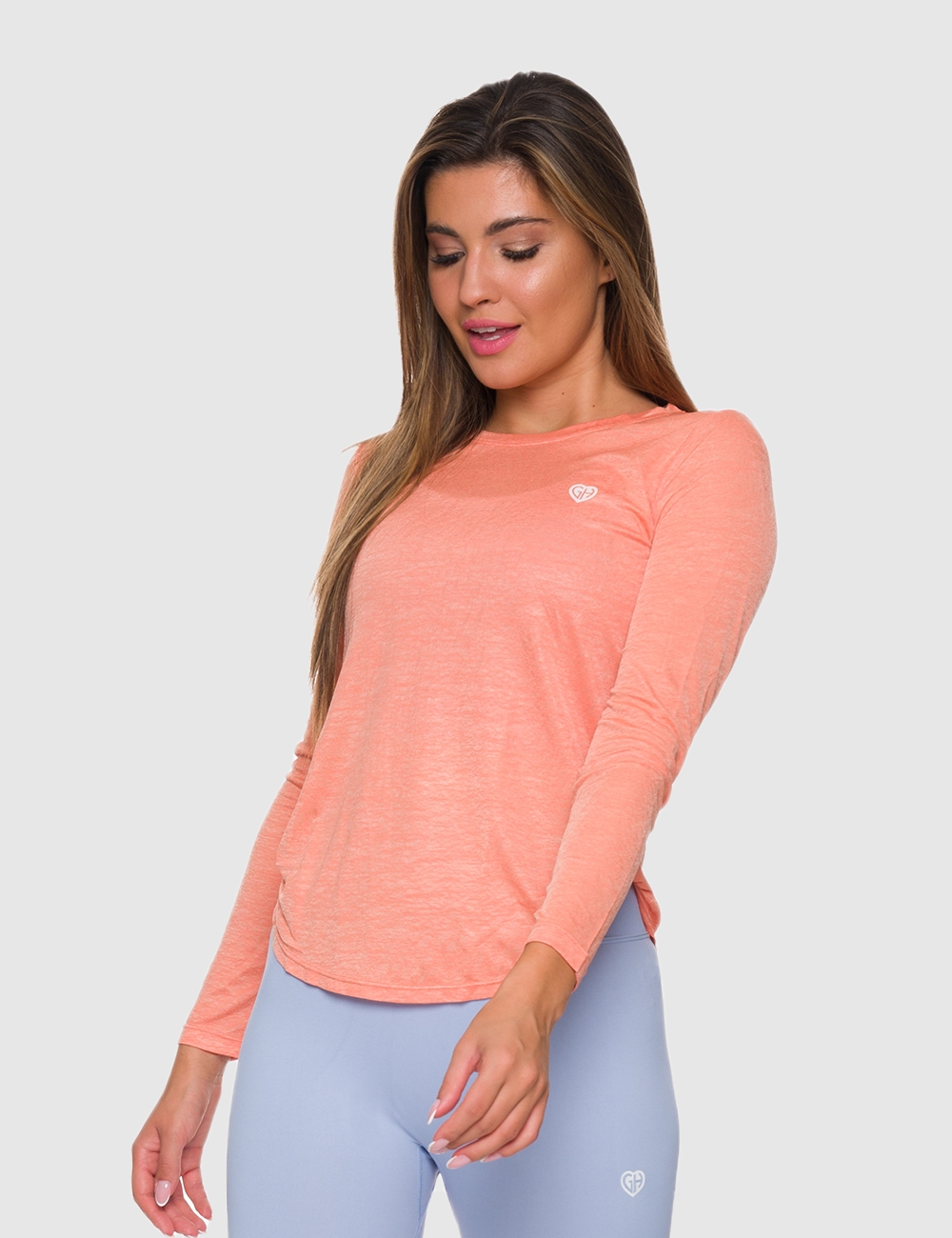 Longsleeve Sportowy Wave Orange - Gymhero