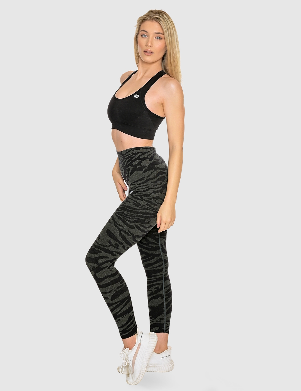 Legginsy Bezszwowe Zebra Czarne - Gymhero