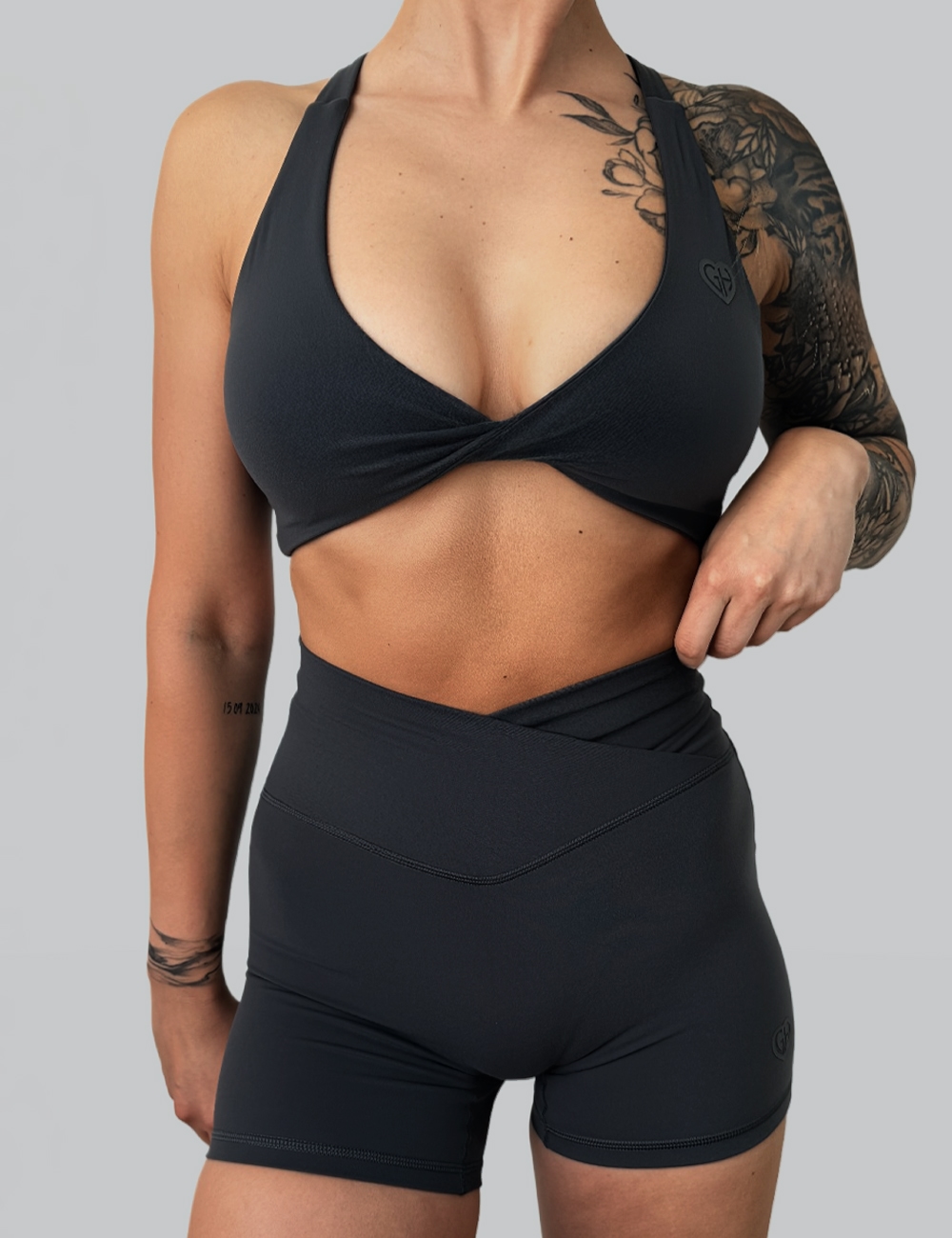 Stanik Sportowy Summer Twist Czarny - Gymhero