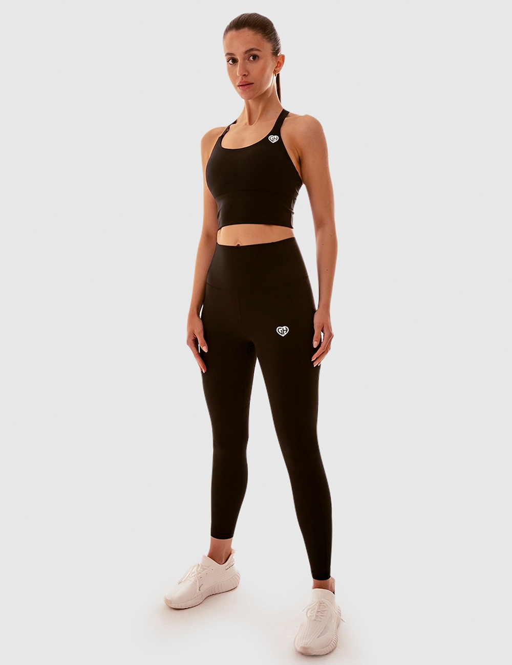 Legginsy Sportowe Runner Support Czarne - Gymhero