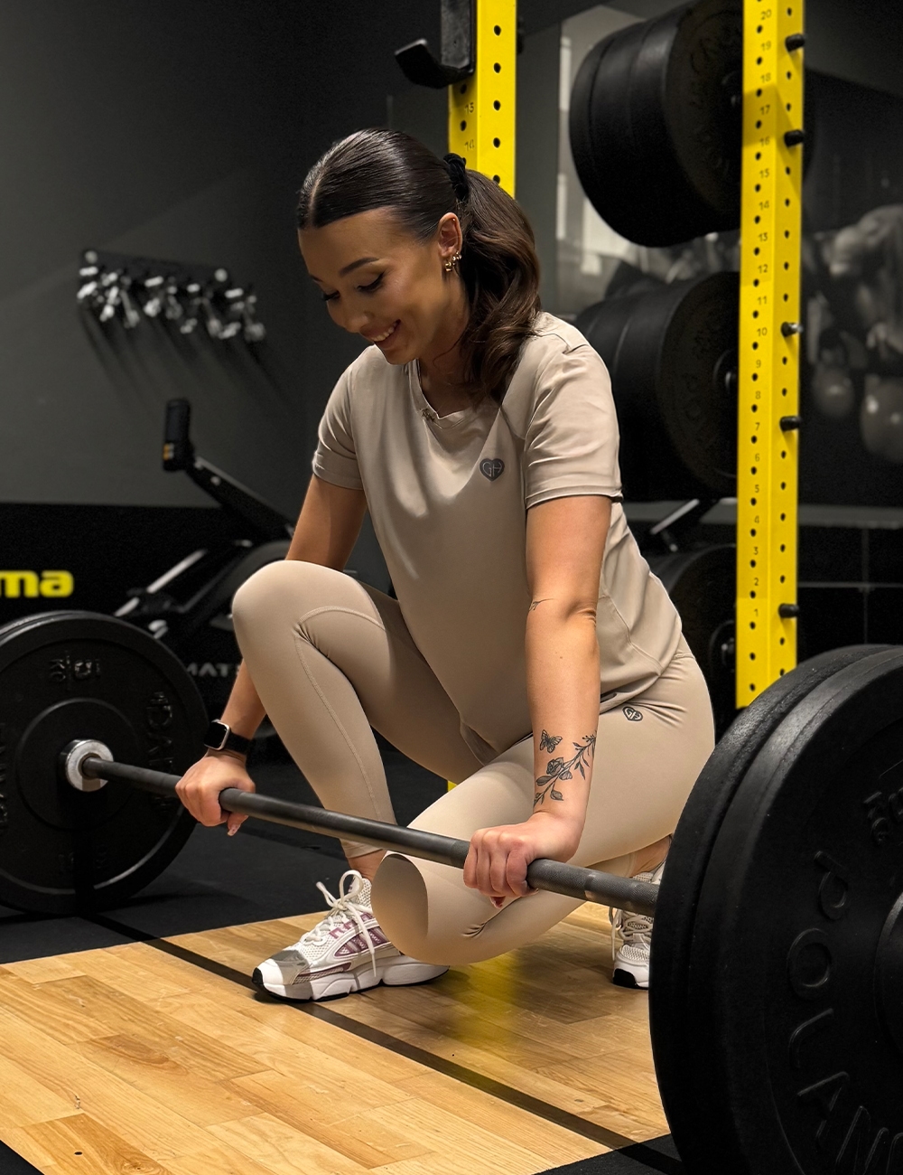 Koszulka Sportowa Freedom Beż - Gymhero