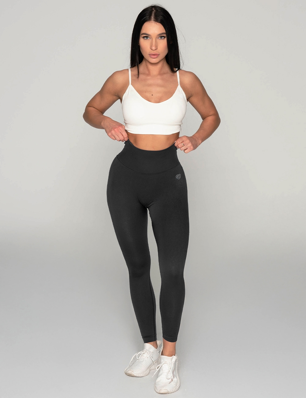 Legginsy Bezszwowe Scrunch Essence Czarne - Gymhero