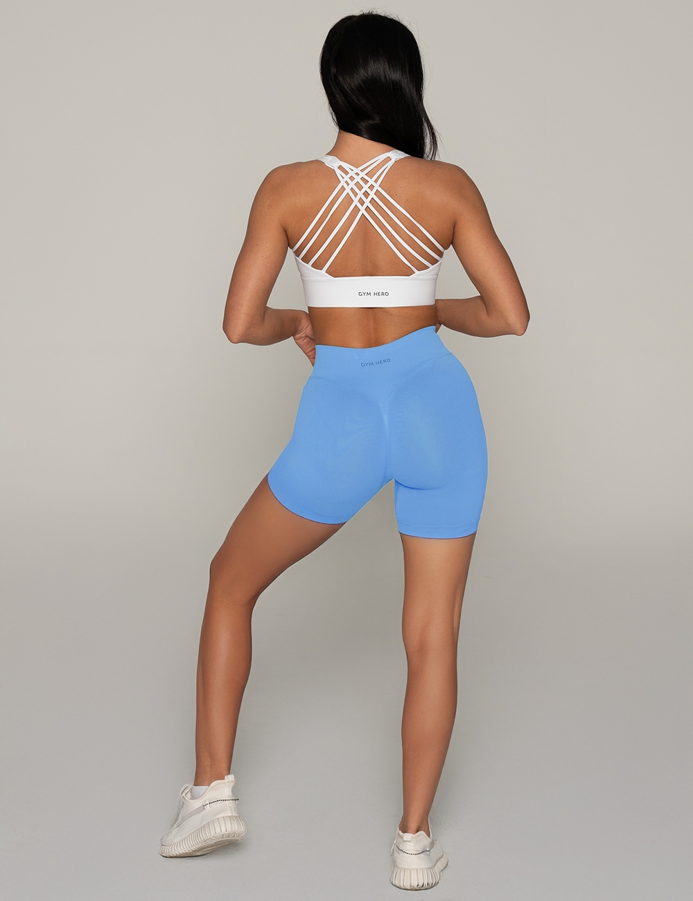 Szorty Bezszwowe Scrunch 2.0 Baby Blue - Gymhero