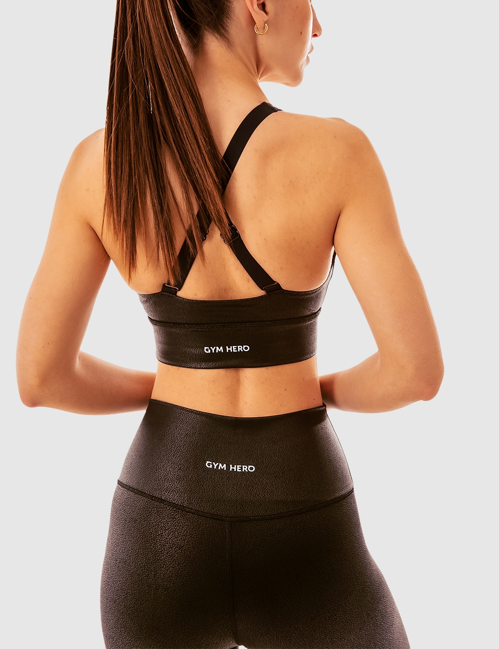 Stanik Sportowy Gym Skin Czarny - Gymhero
