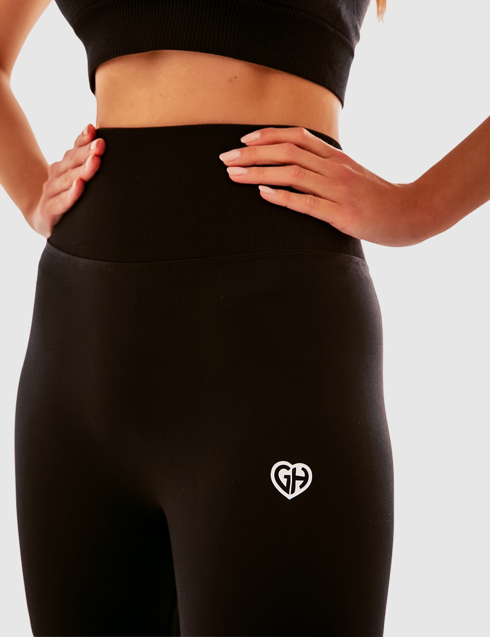 Legginsy Bezszwowe Scrunch Czarne - Gymhero