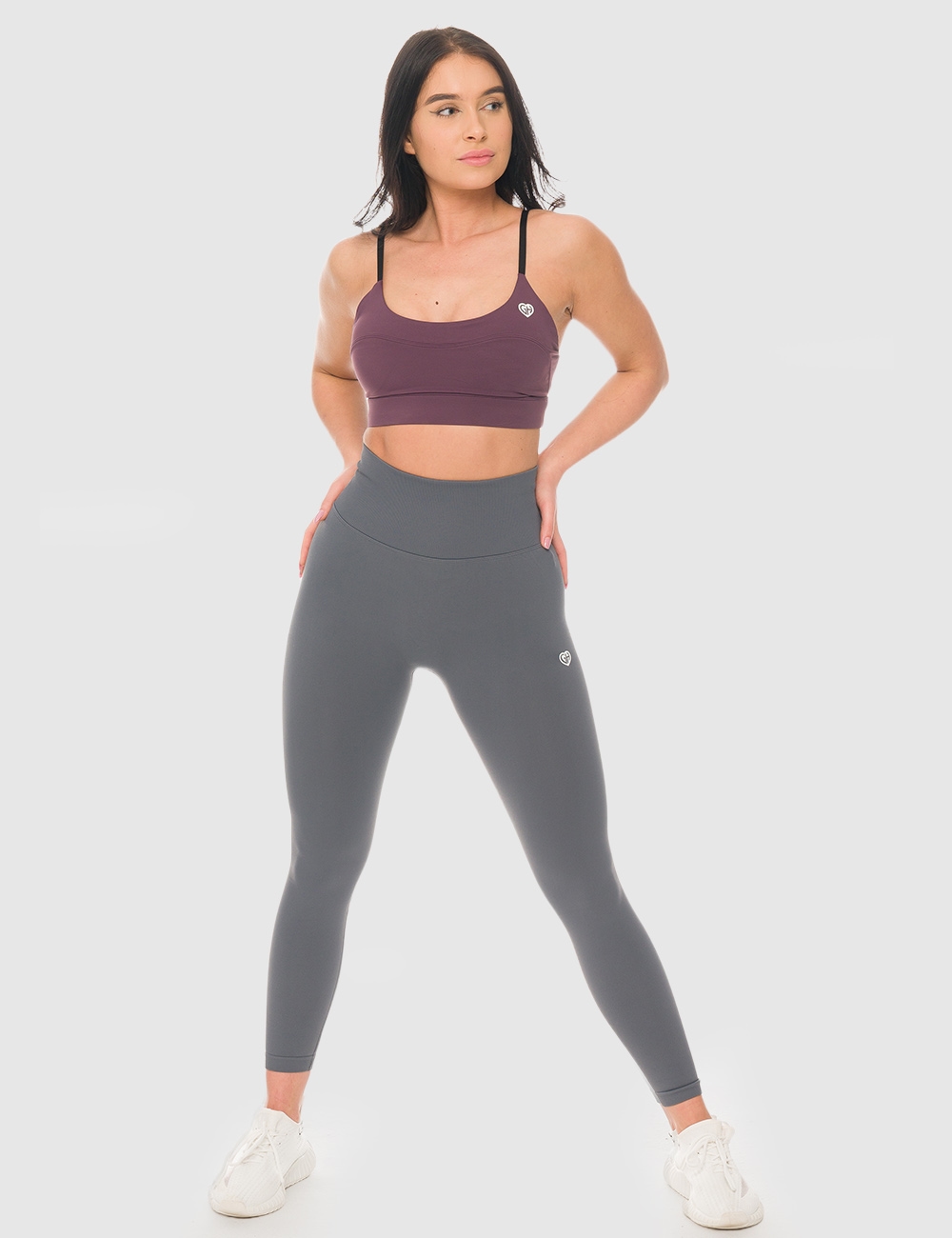 Legginsy bezszwowe Scrunch Szare - Gymhero