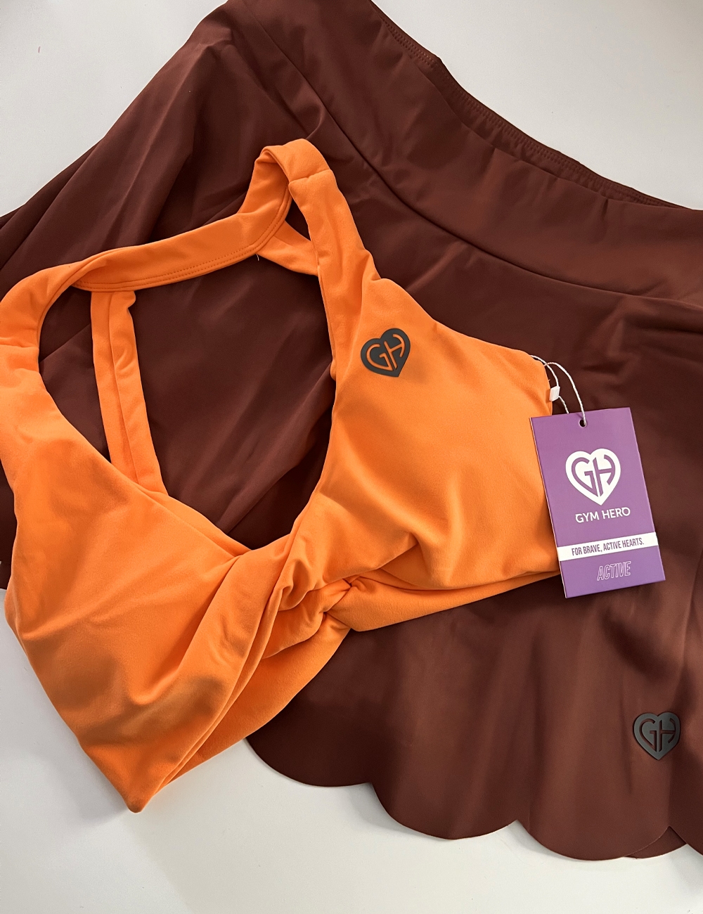 Stanik Sportowy Summer Twist Pomarańczowy - Gymhero