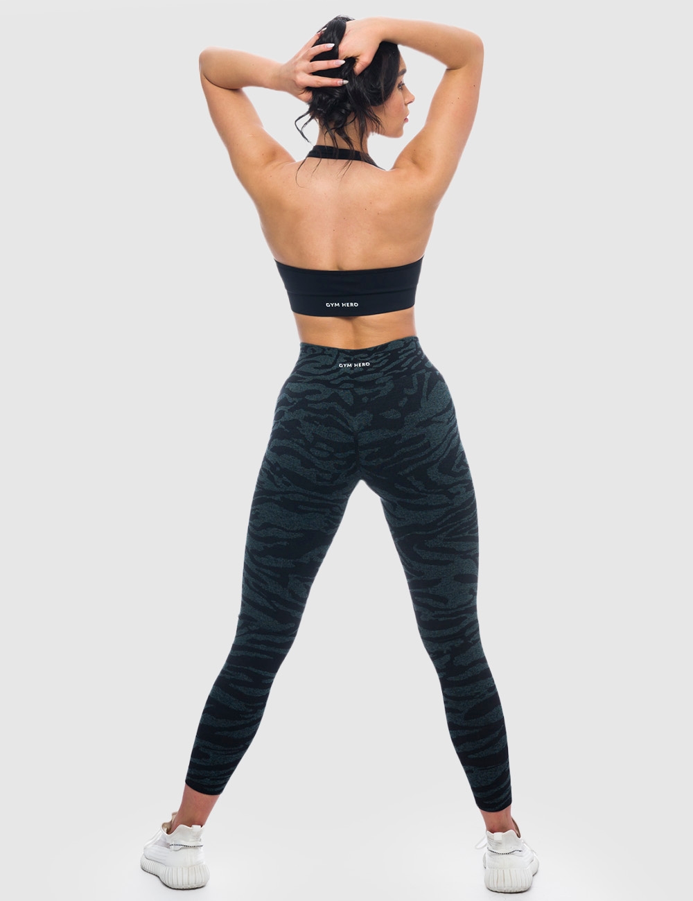 Stanik Sportowy Halter Czarny - Gymhero