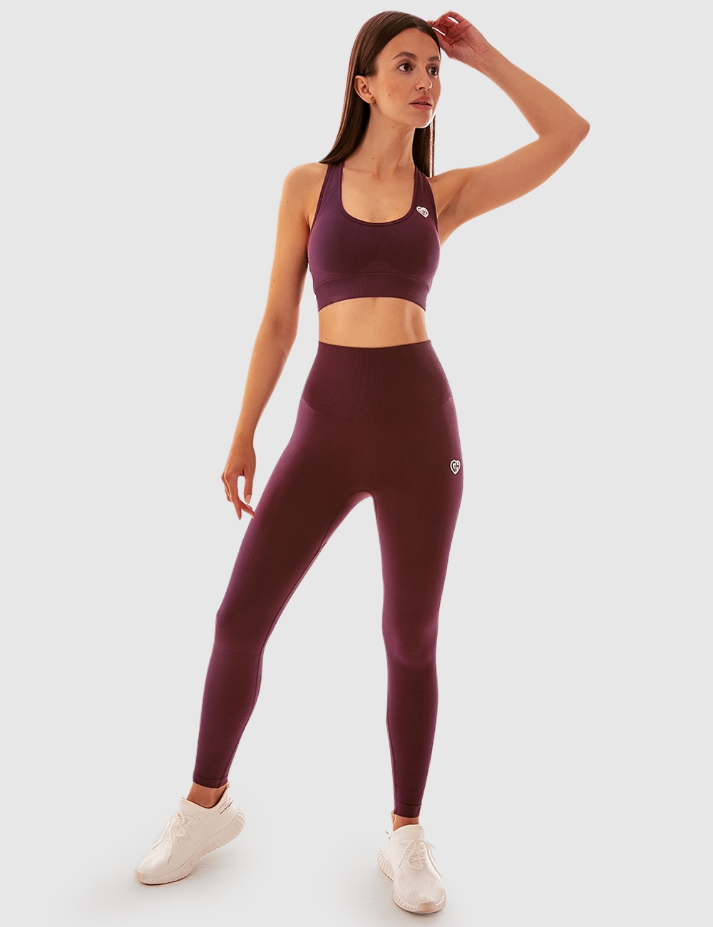 Stanik Sportowy Balance Burgund - Gymhero