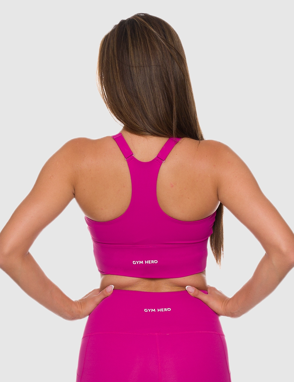 Stanik Sportowy Runner Support Neon Róż  - Gymhero