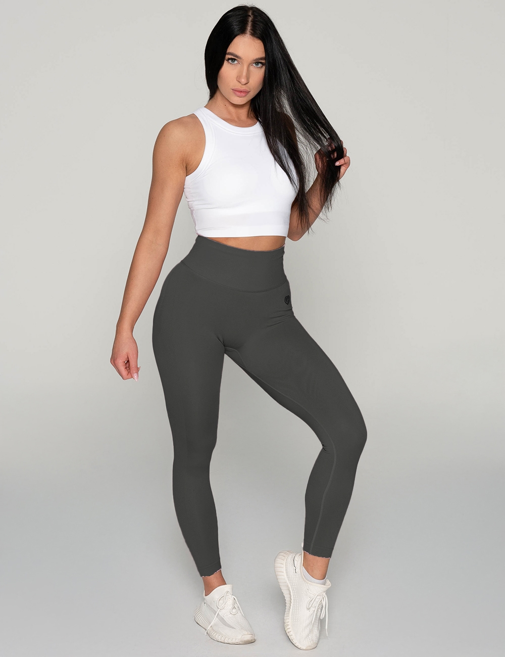 Legginsy Bezszwowe Scrunch Essence Steel - Gymhero