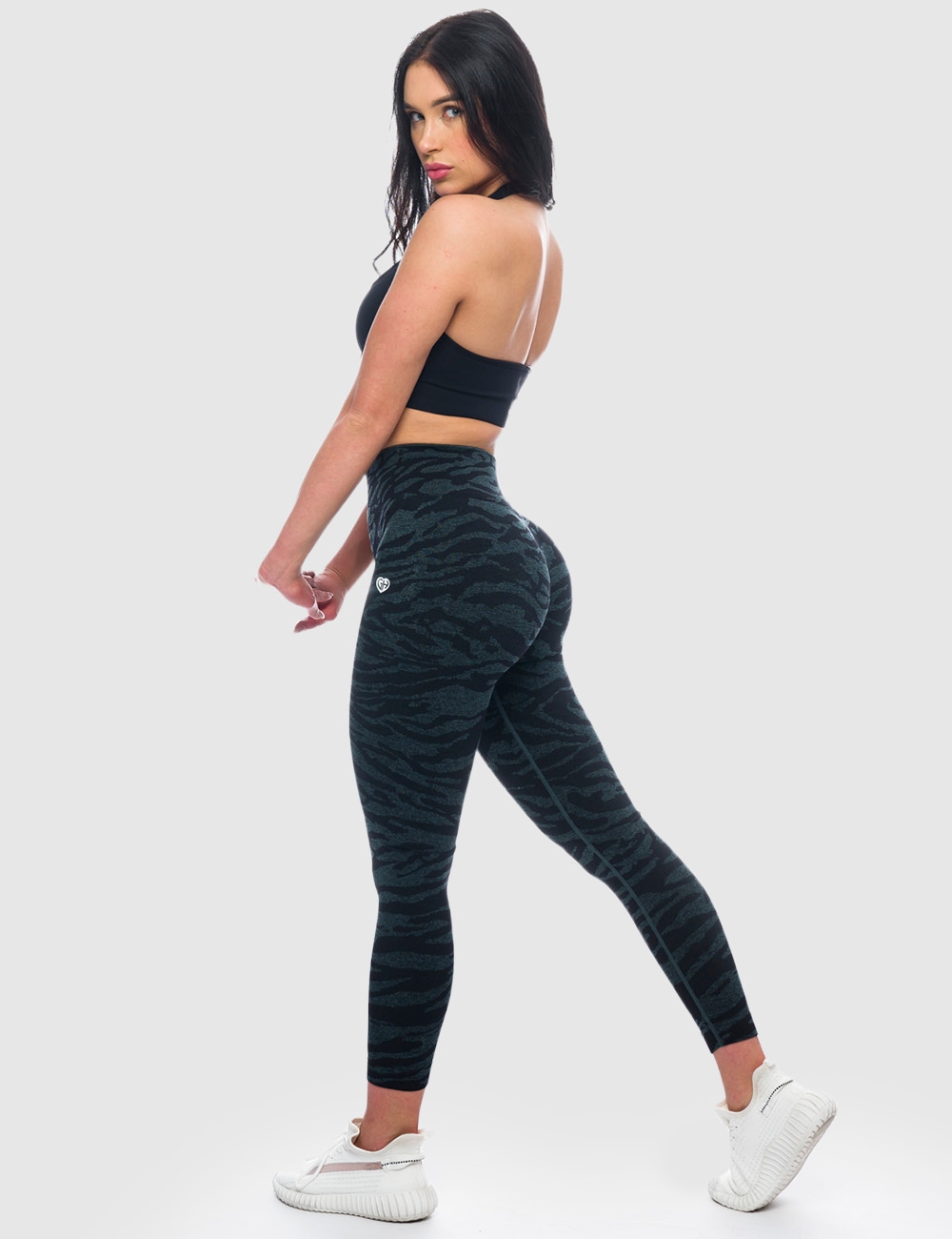 Stanik Sportowy Halter Czarny - Gymhero
