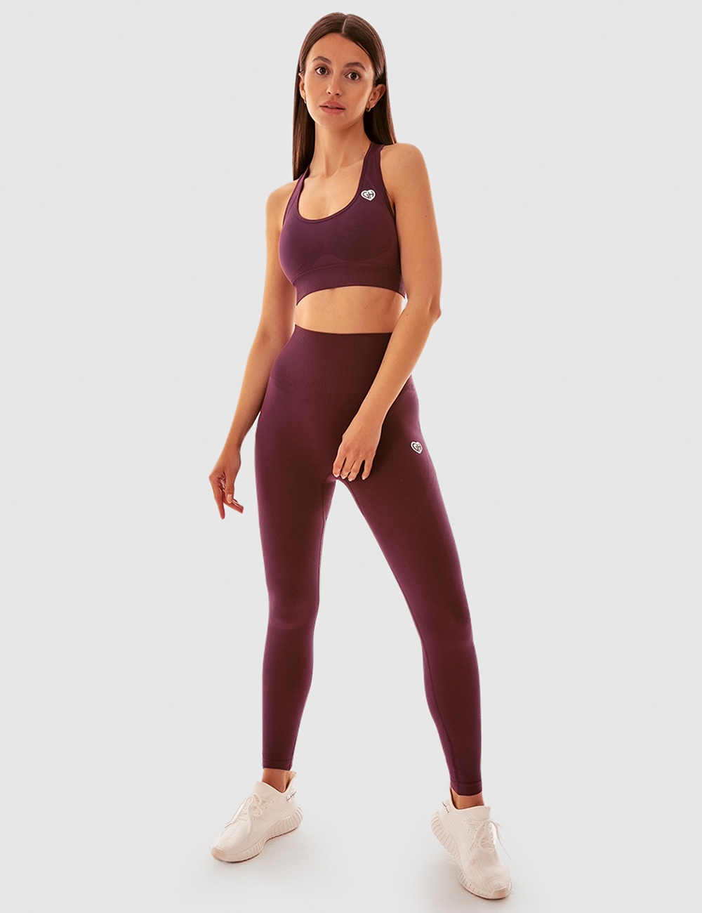 Stanik Sportowy Balance Burgund - Gymhero