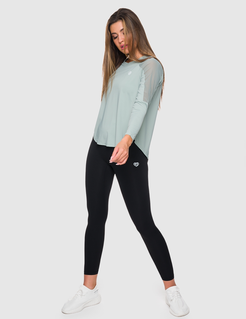 Longsleeve Open Back GHxQCZAJ Zielony - Gymhero
