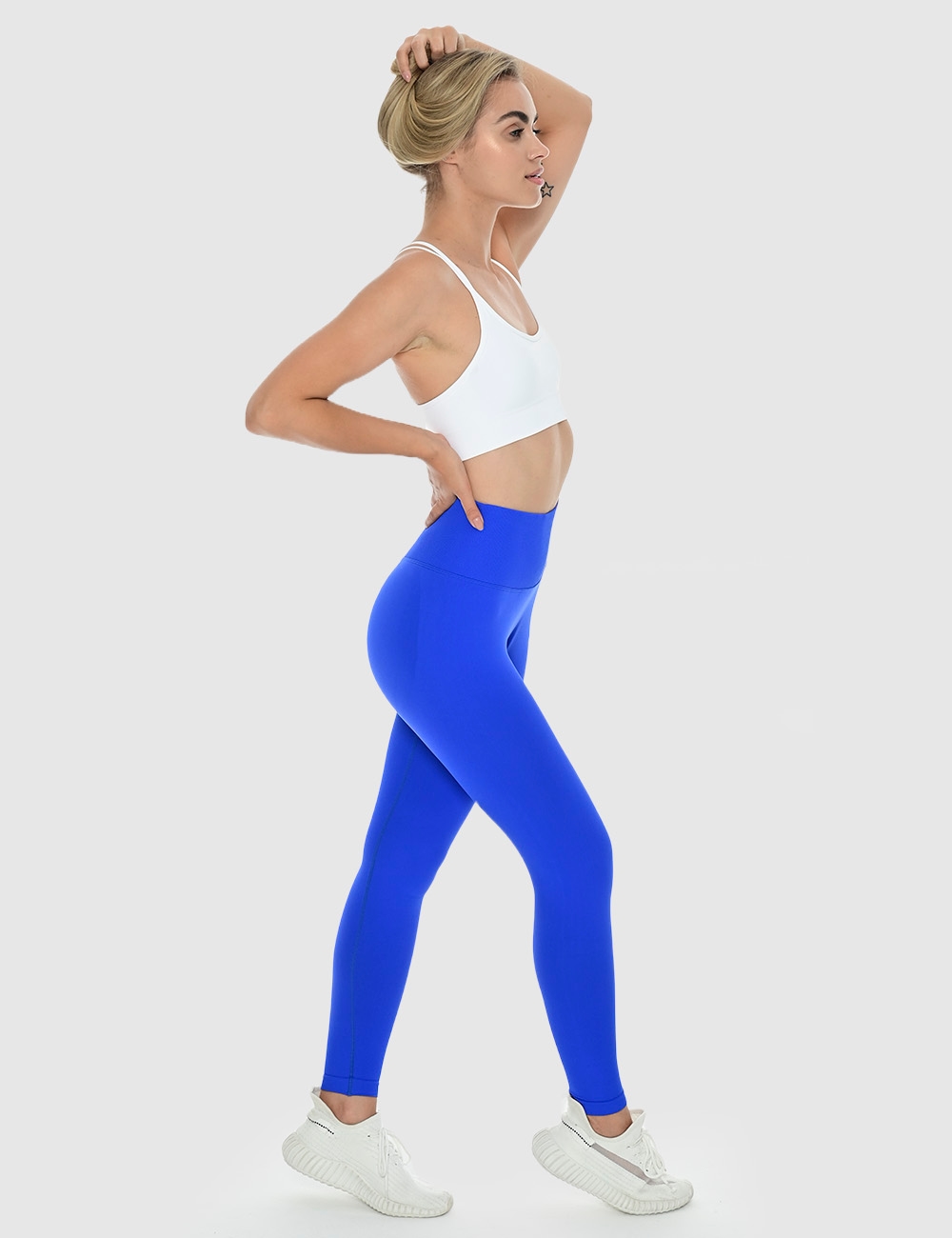 Legginsy Bezszwowe Scrunch Cobalt - Gymhero