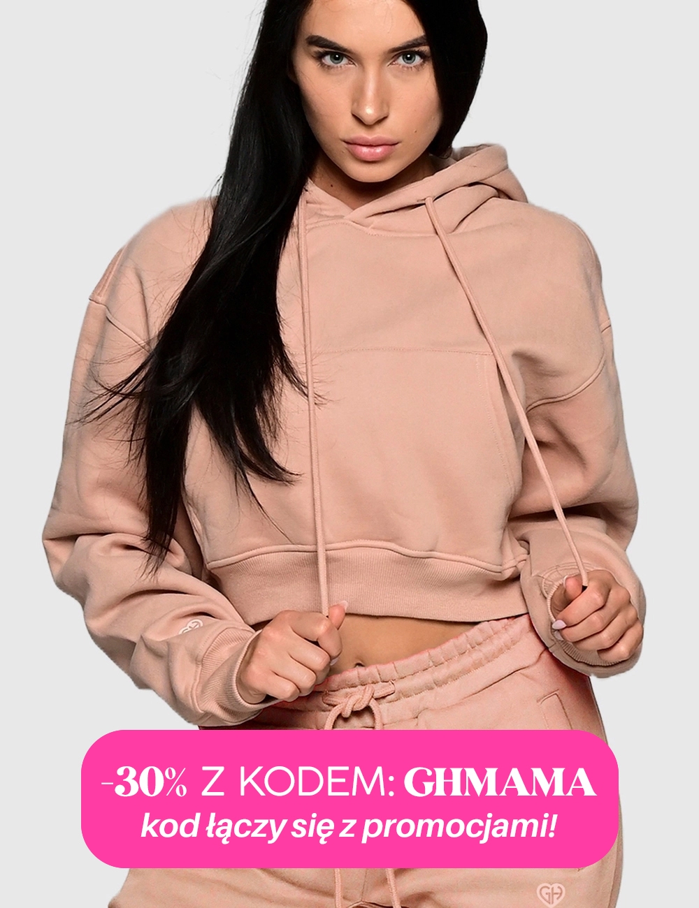 Bluza dresowa Cosy Fit Brudny Róż - Gymhero