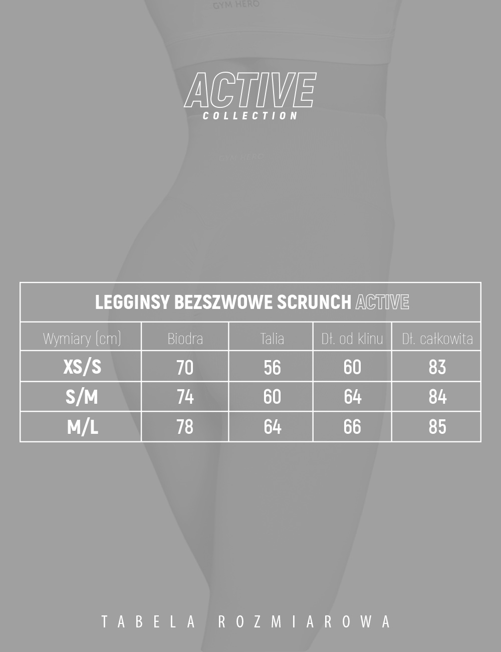 Legginsy bezszwowe Scrunch Szare - Gymhero