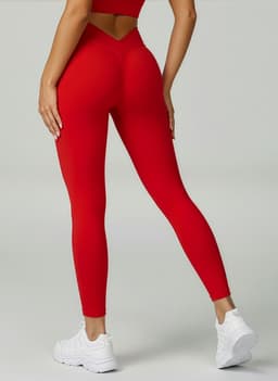 Legginsy Sportowe Flex Flow Czerwone