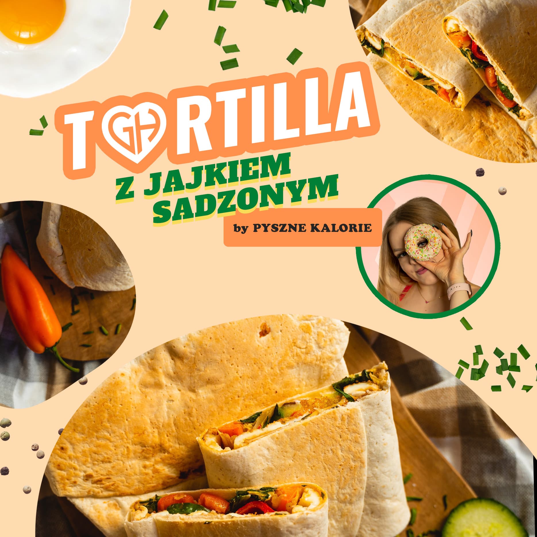Przepis na Tortillę z jajkiem sadzonym by PYSZNE KALORIE
